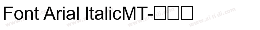 Font Arial ltalicMT字体转换